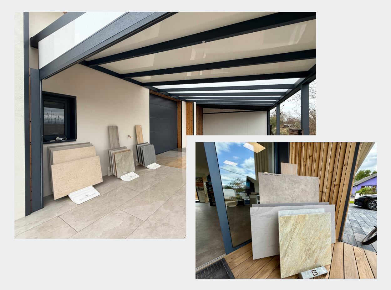 terrasse au showroom de BH Solutions